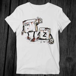 ウォーキング アンドゥ CTRL Z アンドゥ キーボード コンピュータ オタク T シャツ ユニセックス 大人 メンズ レディース ギフト クール ミュージック ファッション トップ ビンテージ レトロ T シャツ G428