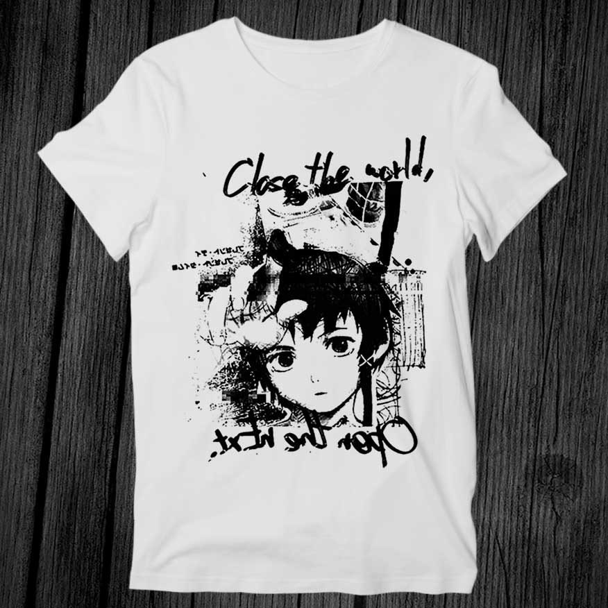 Discover Serial Experiments Lain Close The World Open The Next Japanese Manga Anime T Shirt