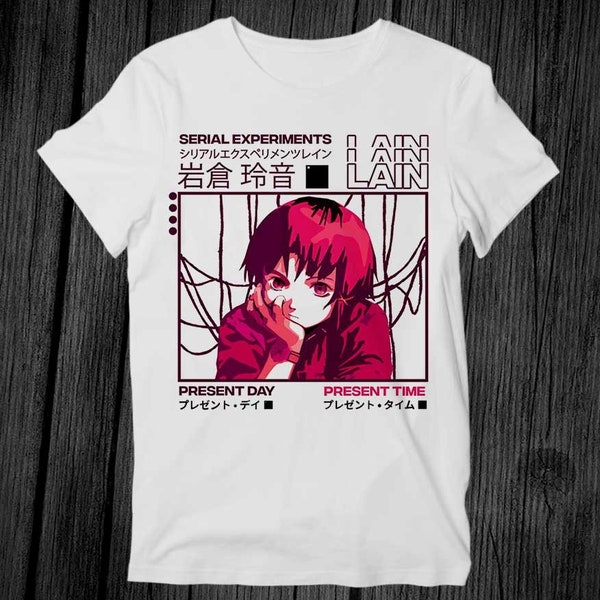Serial Experiments Lain Japanese T Shirt Unisex Adult Mens Womens Gift Cool Music Fashion Top Vintage Retro Tee G383