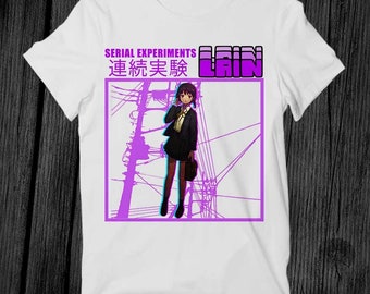 Serial Experiments Lain 日本のTシャツ 大人用 ユニセックス メンズ