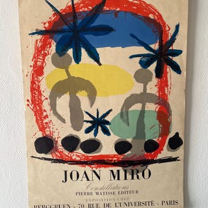 Original limited(900 copies) 1959 Joan Miro &quot;Constellations&quot; lithographic exhibition poster. - decor, present, design, vintage, poster