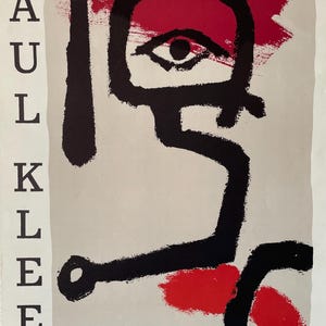 Original 1957 Paul Klee lithographic exhibition Poster from Statens Museum for kunst in Denmark.