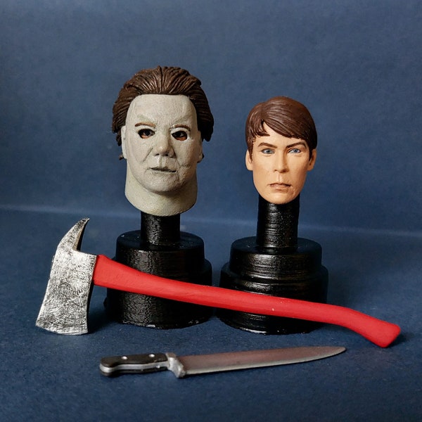 Halloween h20 michael myers laurie strode neca heads accessories