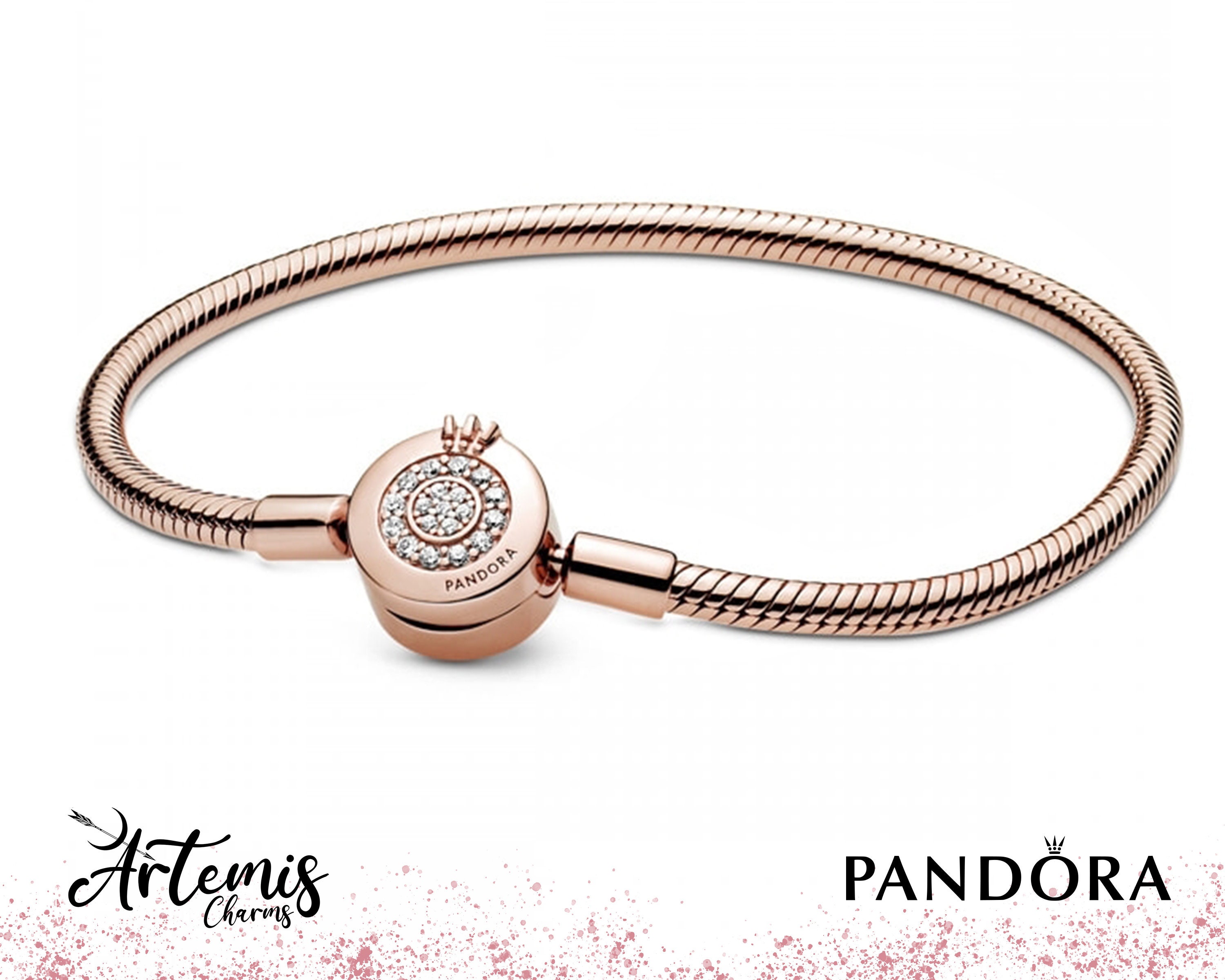 Rose gold pandora charms - Etsy