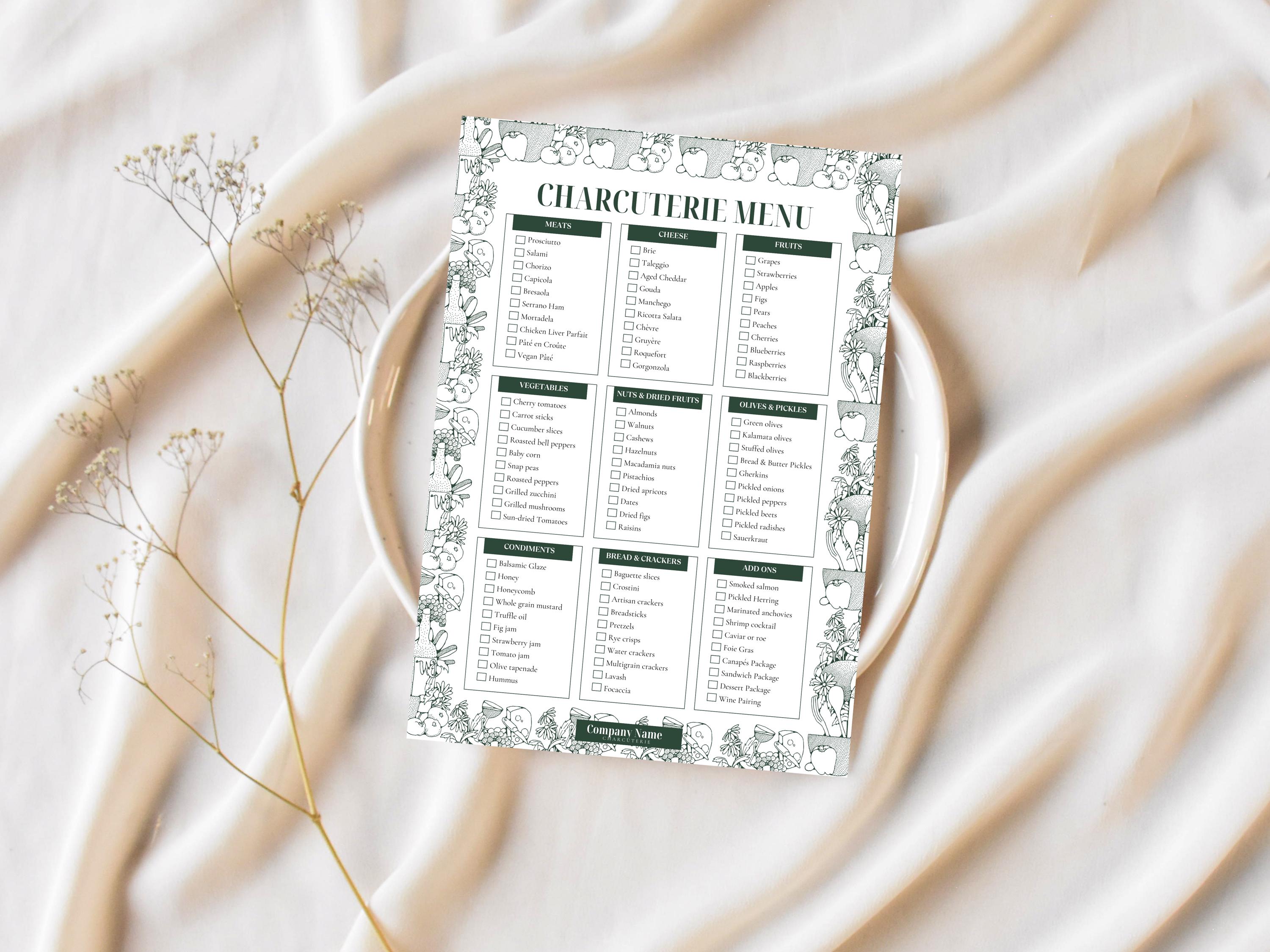 charcuterie graze table package request form – board... Charcuterie Board Business Template Charcuterie Menu Small Business ...