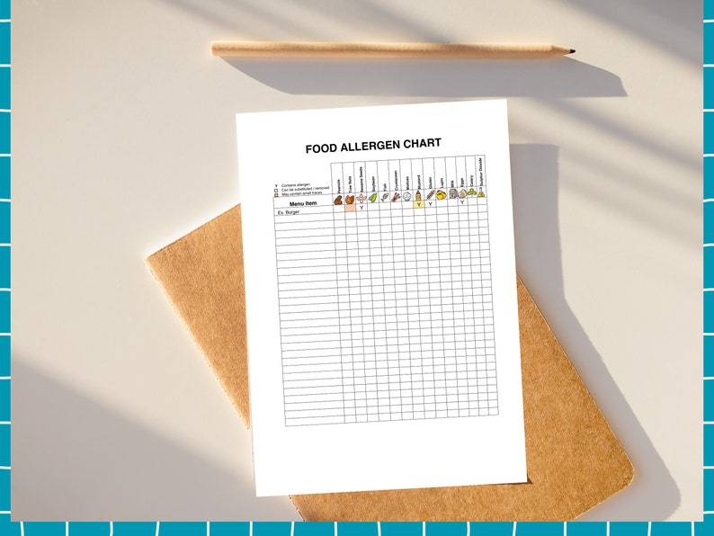 Restaurant Food Allergen Chart, Menu Items, Common Food Allergies List