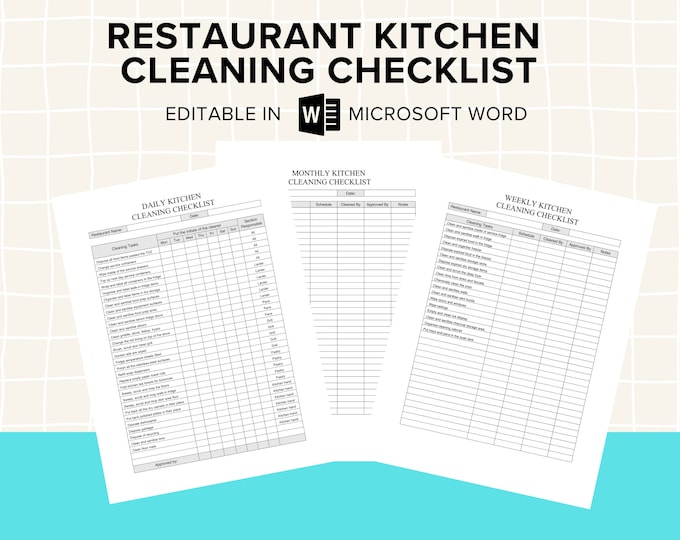 kitchen daily order list template | food stock & order... Kitchen Daily Prep List, Shift Handover Notes Fot Chefs, Restaurant and ...