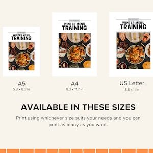Restaurant Menu Training Manual, Editable Template, Food and Drinks ...