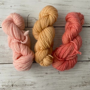 Sweetie Collection - Romney 100% British Wool Yarn - Mini 20g Skeins - Naturally Dyed - 4 ply