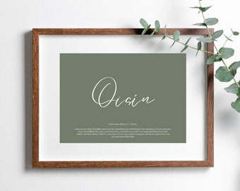 Custom Name Meaning Print | Nursery Wall Art | Baby Name Print | Personalised Home Decor | Name Meaning for Nursery | Name Origin Print