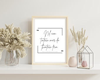 Níl Aon Tinteán Mar Do Thinteán Féin | As Gaeilge | Irish Print | Irish Home Decor | Irish Proverb | Irish Saying | Irish Language