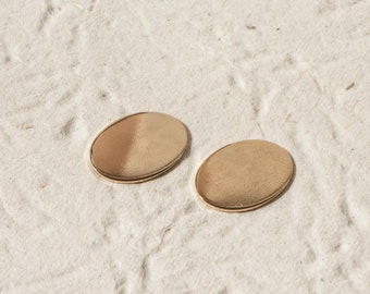 18x13mm Gold Filled Oval Disc | Metal Stamping Blanks | Circle Necklace Charms | Jewelry Making Supplies