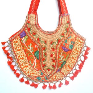 Handmade Banjara Bag | Indian Khambhalia Embroidered Boho Tote | Vintage Patchwork Bag | Tribal Bohemian Shoulder Bags