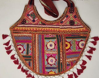 Handgemachte Banjara Umhängetasche | Vintage bestickte Boho Tasche