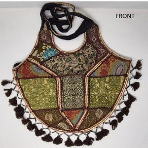 Handmade Banjara Bag | Indian Khambhalia Embroidered Boho Tote | Vintage Patchwork Bag | Tribal Bohemian Shoulder Bags