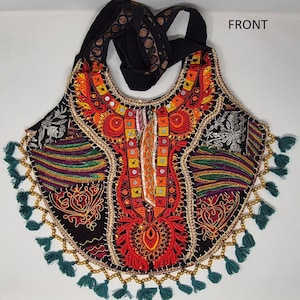Handmade Banjara Bag | Indian Khambhalia Embroidered Boho Tote | Vintage Patchwork Bag | Tribal Bohemian Shoulder Bags