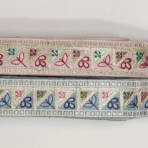 3 Yard 4.0 cm wide Indian Saree Border Lace Embroidery Ribbon Cushion Table runner curtains wedding Sewing Crafting Trim Headbands