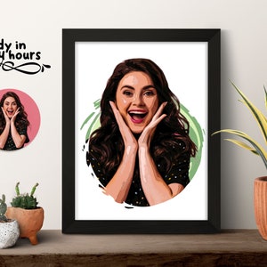 Cartoon Portrait from Photo, Cartoon Selfie, Personalized Portrait from Photo, Cartoon Logo, Digital Download, Social Media Profile Picture