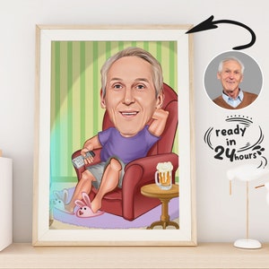 Benutzerdefinierte Ruhestand Cartoon Portrait, Ruhestand Karikatur, Ruhestand Geschenk, Ruhestand Cartoon, Ruhestand Geschenk, glücklicher Ruhestand Cartoon