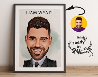 Cartoon Portrait From Photo, Cartoon Portrait, Caricature Portrait, Personalized Caricature, Custom Caricature from Photo, Headshot Cartoon