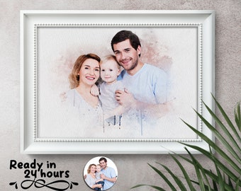 Custom Watercolor Portrait from Photo, Watercolor Portrait, Custom Watercolor, Family Watercolor, Portrait Watercolor, Custom Painting Photo