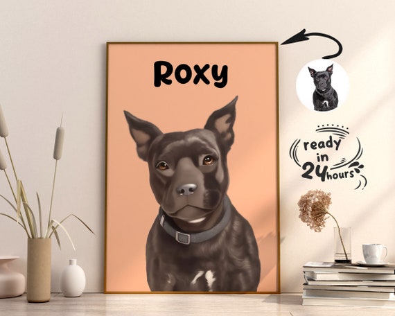 Custom Cartoon Pet Portrait, Pet Cartoon, Cat & Dog Portrait From Photo, Pet Portrait Gift, Pet Owner Gifts, Custom Pet Prints, Cartoon Pet