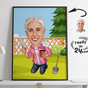 Retrato de desenho animado de aposentadoria personalizado, caricatura de aposentadoria, presente de aposentadoria, desenho animado de aposentadoria, presente de aposentadoria, desenho animado de aposentadoria feliz