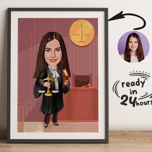 Personalisiertes Cartoon-Karikatur-Porträt für Anwälte, Cartoon-Karikatur für Anwälte, Benutzerdefinierte Cartoon, Karikatur für Anwälte, Karikatur vom Foto, für Anwälte