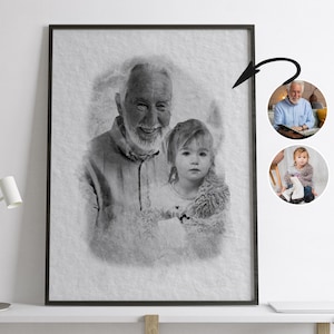 Add Loved One to Photo, Remembering Passed Away Loved One, Memorial Portrait for Deceased Father Mom, Gift for Loss of Loved One