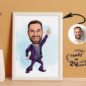 Benutzerdefinierte Tänzer Cartoon Portrait, Tänzer Karikatur, Geschenk für Tänzer, Tänzer Cartoon, lustiges Tänzergeschenk, benutzerdefinierte Karikatur vom Foto