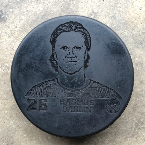 Buffalo Sabres NHL Custom Laser Engraved Hockey Pucks You Pick Player