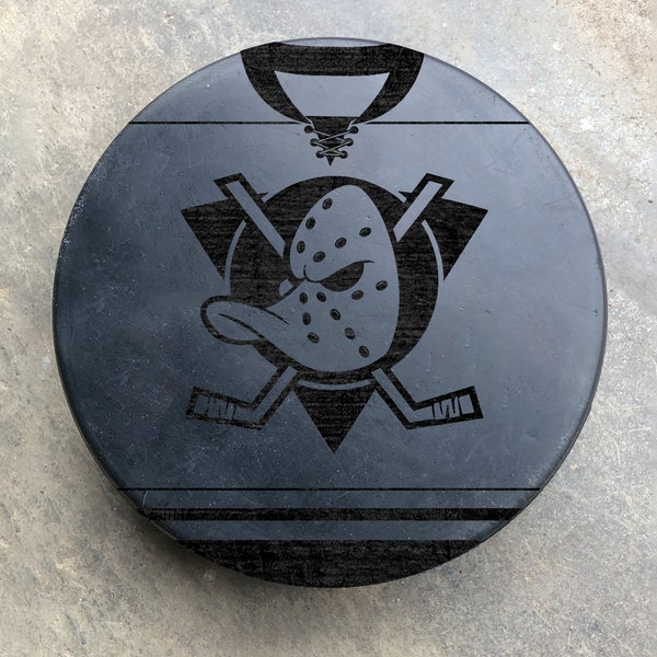 Anaheim Ducks NHL Jersey Custom Laser Engraved Hockey Puck Any Name and Number