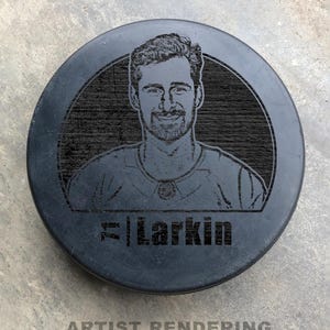Detroit Red Wings NHL Custom Laser Engraved Hockey Pucks You Pick Player
