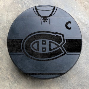 Montréal Canadiens NHL Jersey Custom Laser Engraved Hockey Puck Any Name and Number