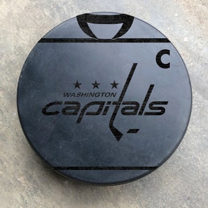 Washington Capitals NHL Jersey Custom Laser Engraved Hockey Puck Any Name and Number