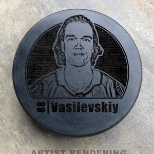 Tampa Bay Lightning NHL Custom Laser Engraved Hockey Pucks You Pick Player