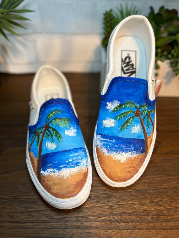 Vans Off the Wall Sneakers tropical wearable art
