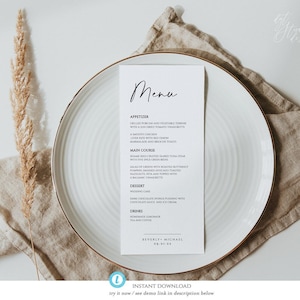 Wedding Menu, Menu Template, Menu Cards, Wedding Dinner Menu, Wedding Menus, Wedding Menu Cards, Food Menu, Guest Name Menu, Heather