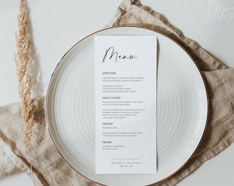 Wedding Menu, Menu Template, Menu Cards, Wedding Dinner Menu, Wedding Menus, Wedding Menu Cards, Food Menu, Guest Name Menu, Heather