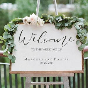 Printable Wedding Welcome Sign, Editable Template Welcome Sign, welcome Calligraphy, Instant Download, Landscape Welcome Sign, Catherine
