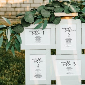 4x6 Wedding Seating Chart Template Calligraphy, table Seating Chart horizontal, Seating plan, table Seating Chart vertical, Templett