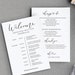Printable Wedding Itinerary Template, Wedding Weekend Itinerary ...