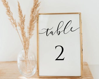 Wedding table numbers Template Calligraphy, Modern Wedding Table Numbers, Seating plan, table numbers, 5x7 tables, 4x6 tables, Catherine