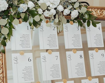 4x6 Wedding Seating Chart Template Calligraphy, Elegant Seating plan, Table Seating Chart Printable, Template Seating Chart, Heather
