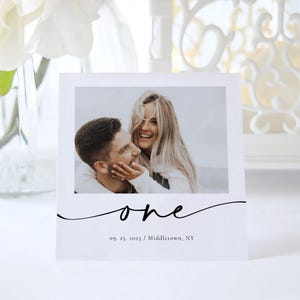 5x5 Wedding Photo Table Number Template, Table Number Square, Elegant Seating plan, Heather