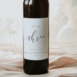Wedding Anniversary Wine Sign, Wedding Wine Label Template, Printable Wine Labels, Special Dates Wine Label, Catherine
