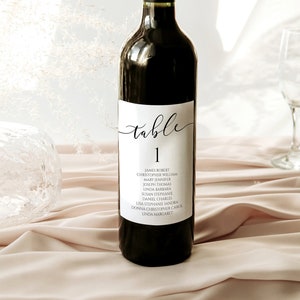 Seating Chart, Wine Bottle Labels, Wedding Table Chart, Seating Chart Cards, Table Seating Chart, Seating Chart Bottle, Catherine