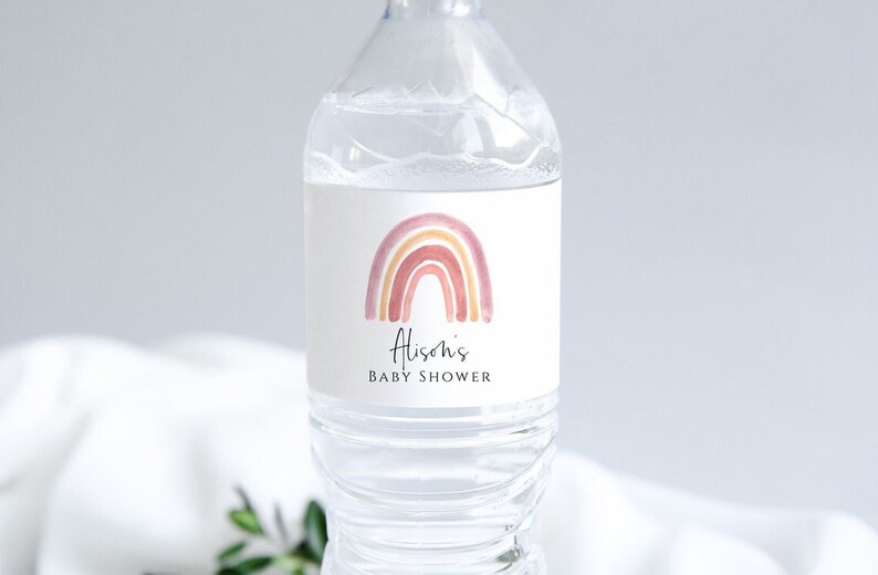 Water Bottle Label Template Rainbow Water Bottle Printable | Etsy