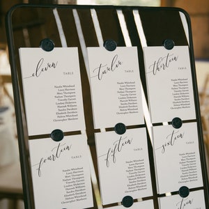 5x7 Wedding Seating Chart Template Calligraphy, Elegant Seating Plan ...