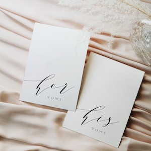 His and Her Wedding Vow Template, Personalized Vow Booklet, Custom Wedding Vows, Wedding Vow Cover, Mr And Mrs, Instant Download